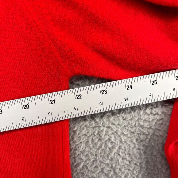 Vintage Knit Sweater Men's Large Red V Neck Pullover Acrylic Town & Country 90s - Picture 4 of 11